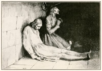 Christian and Hopeful in the Dungeon by William Strang